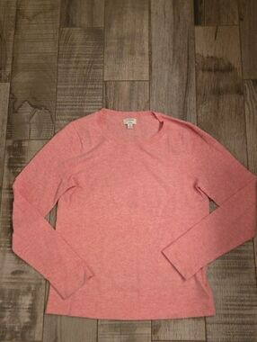 J.Crew Lightweight Crewneck Sweater - Merino Wool And Cotton - Pink